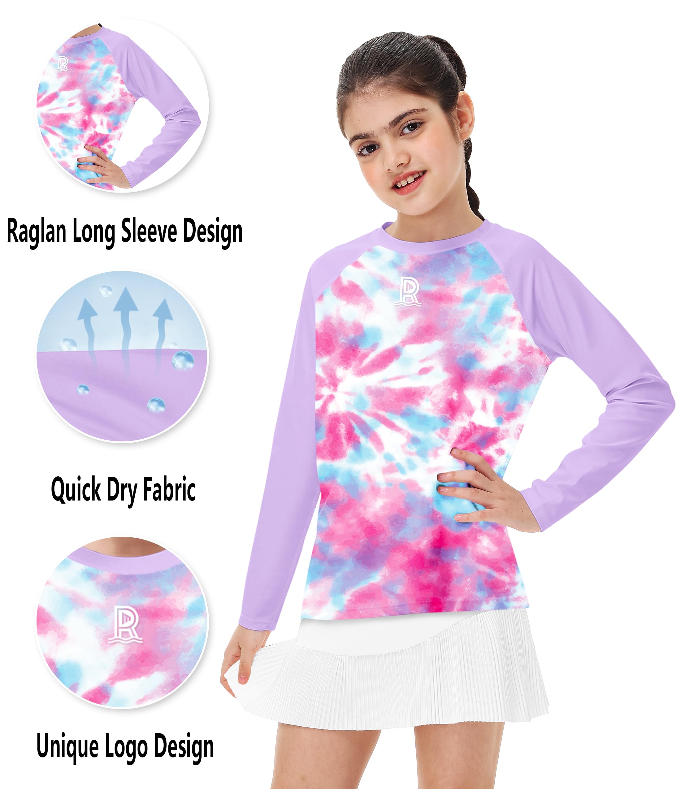 Remimi Boys Girls Long Sleeve Rash Guard UPF 50 Sun Protection Surf Swim Shirt 3-12 Years - Image 5