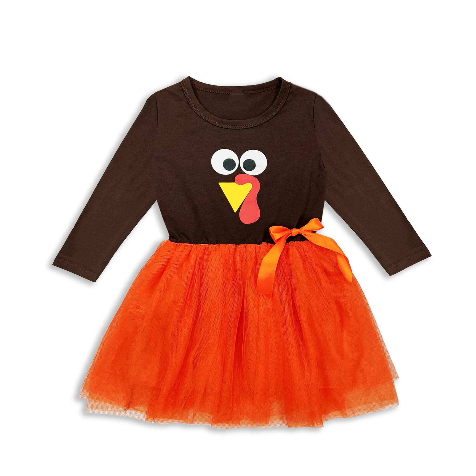 Remimi Christmas Toddler Girl Dress Xmas Ruffle Layered Tutu Dresses 1-6 Years - Image 3