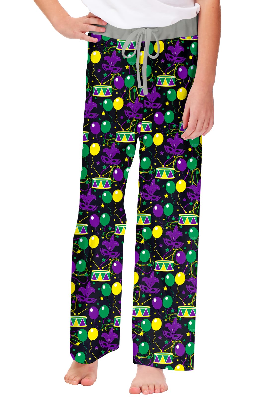 Remimi Girl Boy Plaid Pants Drawstring Summer Casual Loose Bottoms 5-14 Years - Image 4