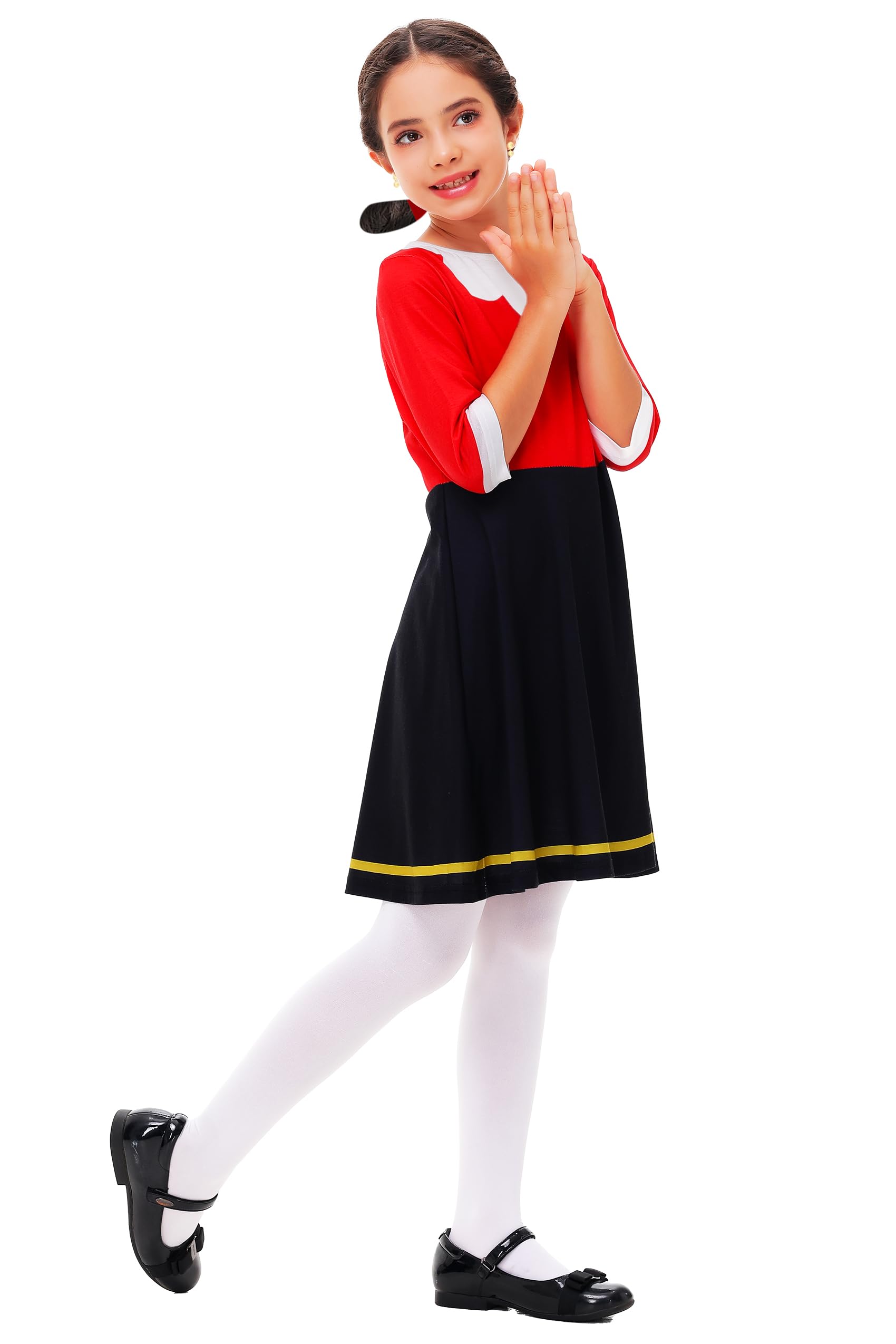 Remimi Girls Halloween Dresses Pumpkin Print 3/4 Sleeve Dresses 3-14 Years - Image 4