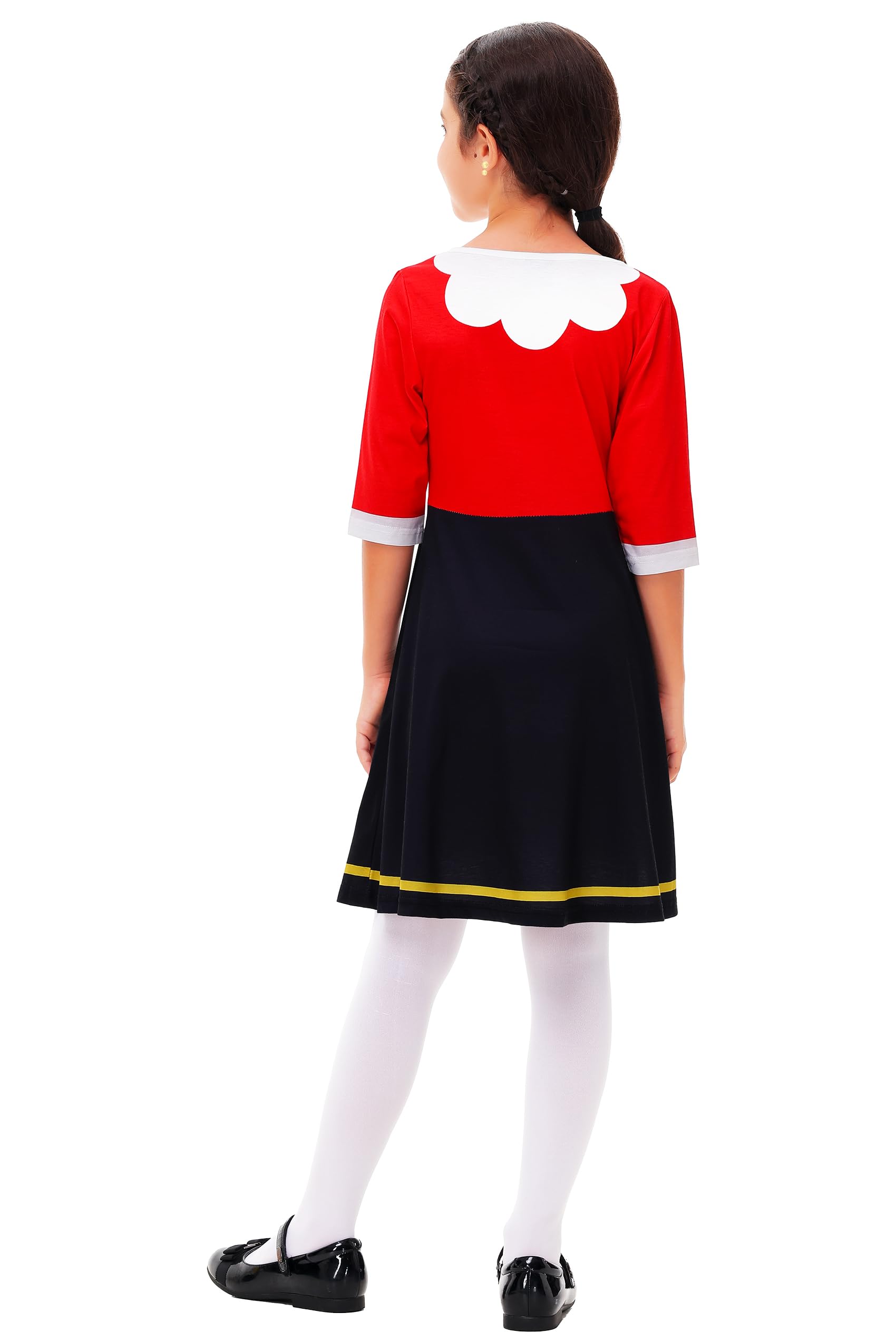 Remimi Girls Halloween Dresses Pumpkin Print 3/4 Sleeve Dresses 3-14 Years - Image 7