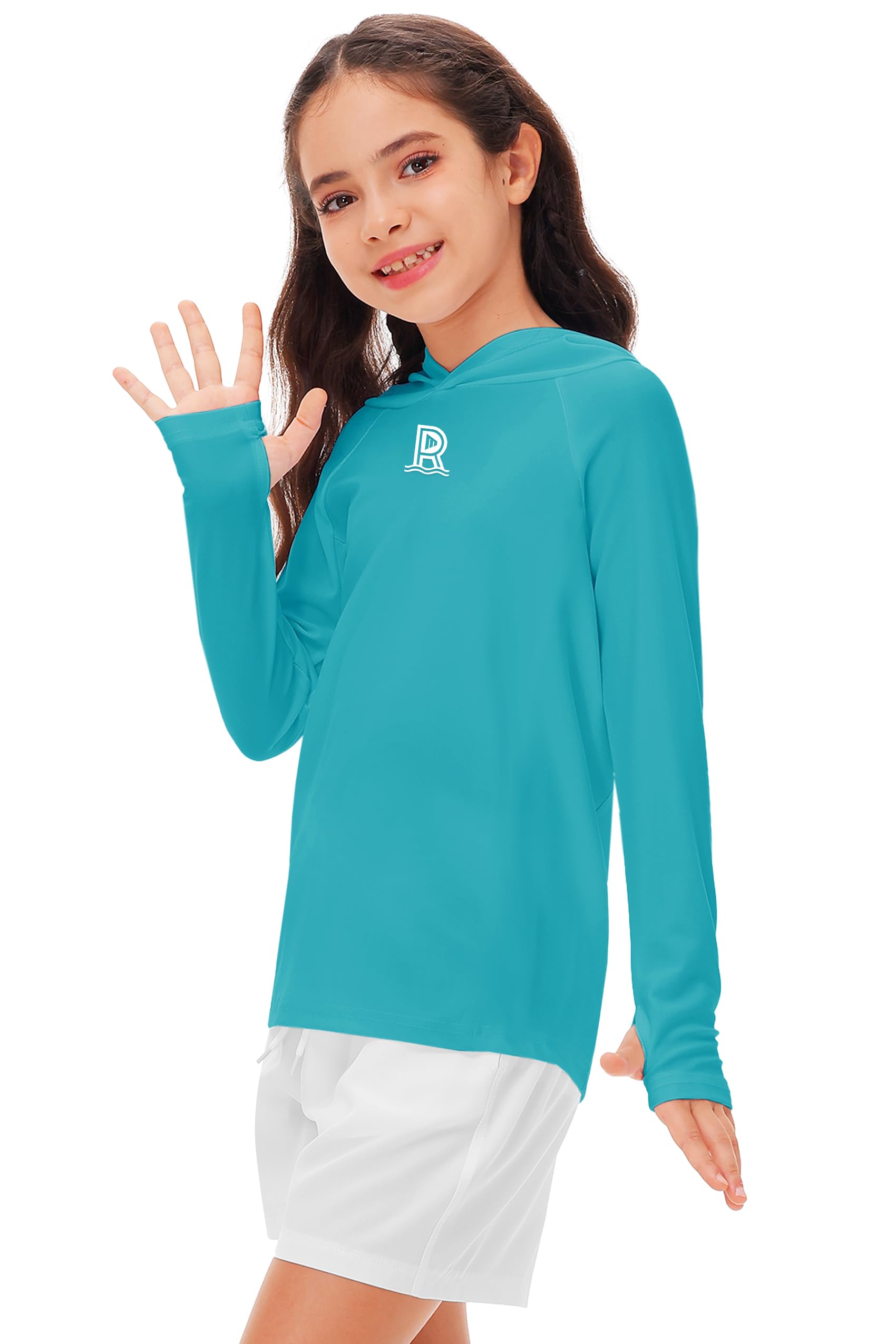 Remimi Kids Sun Shirt Rash Guard Quick Dry Sun Protection Athletic Hoodie Hiking Shirts 3-12 Years - Image 6