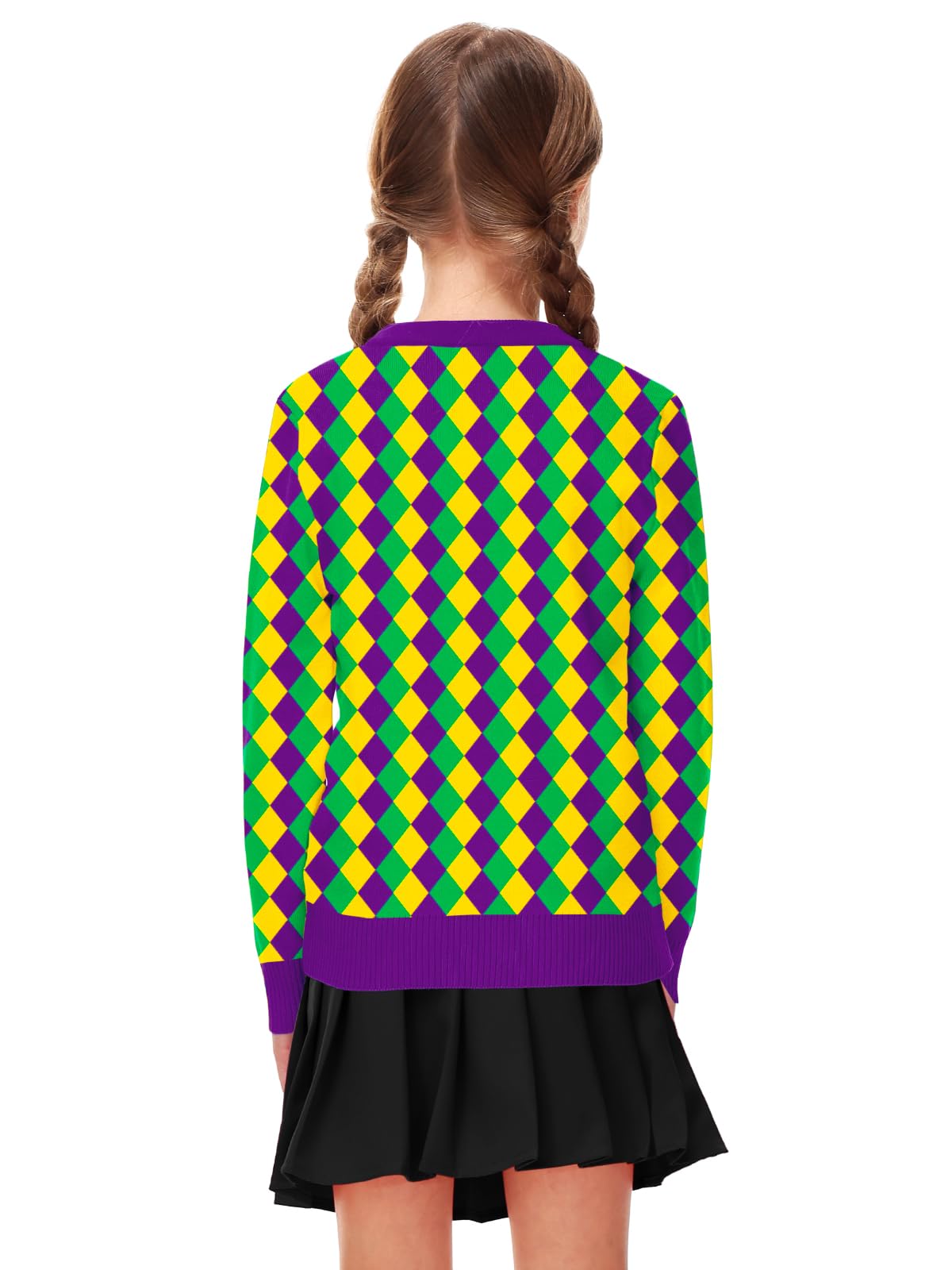 Remimi Kids Valentines Print Sweater Boys Girls Mardi Gras Long Sleeve Sweatshirt 5-14 Years - Image 7