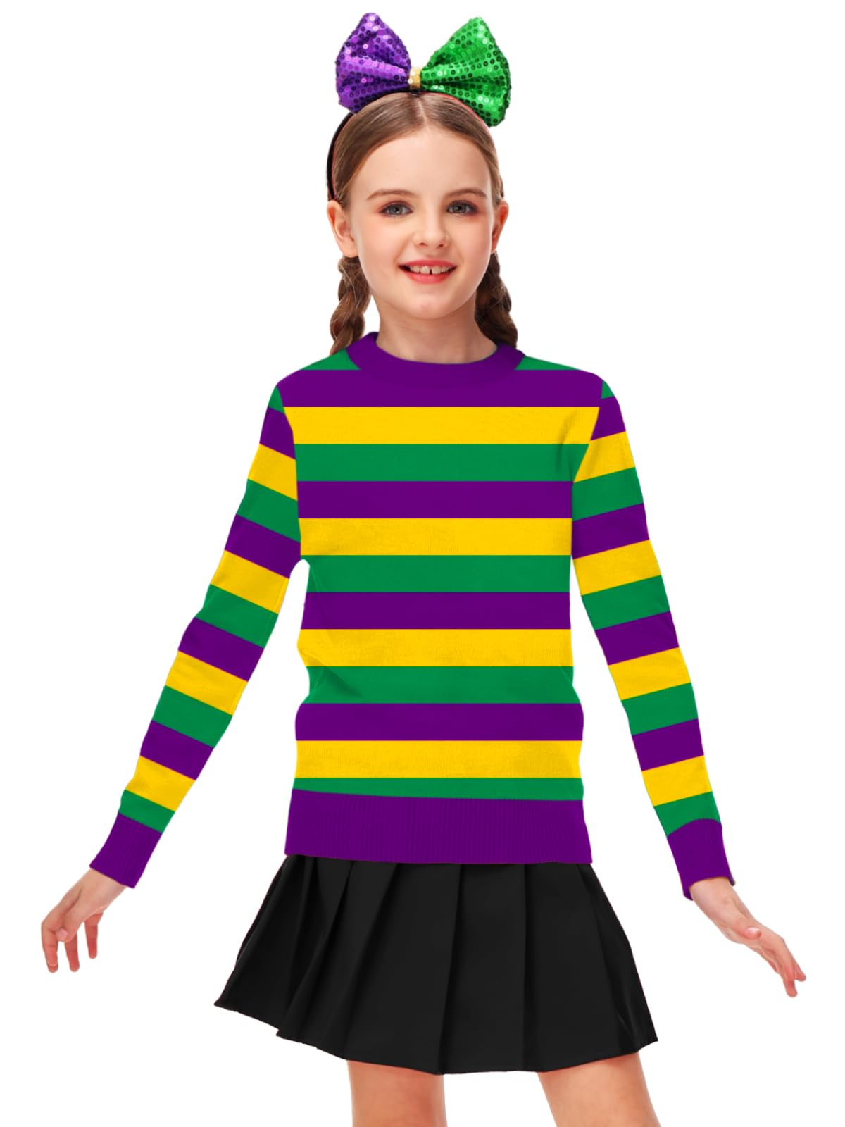 Remimi Kids Valentines Print Sweater Boys Girls Mardi Gras Long Sleeve Sweatshirt 5-14 Years - Image 4