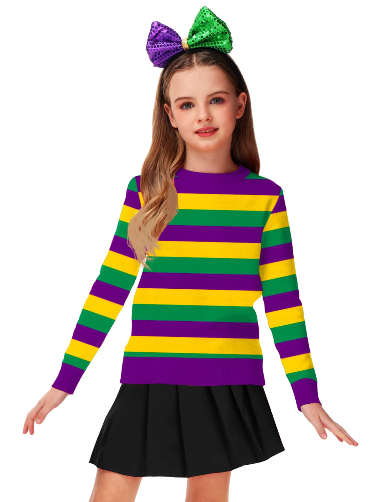 Remimi Kids Valentines Print Sweater Boys Girls Mardi Gras Long Sleeve Sweatshirt 5-14 Years - Image 5