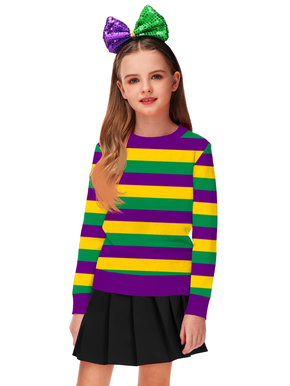 Remimi Kids Valentines Print Sweater Boys Girls Mardi Gras Long Sleeve Sweatshirt 5-14 Years - Image 6