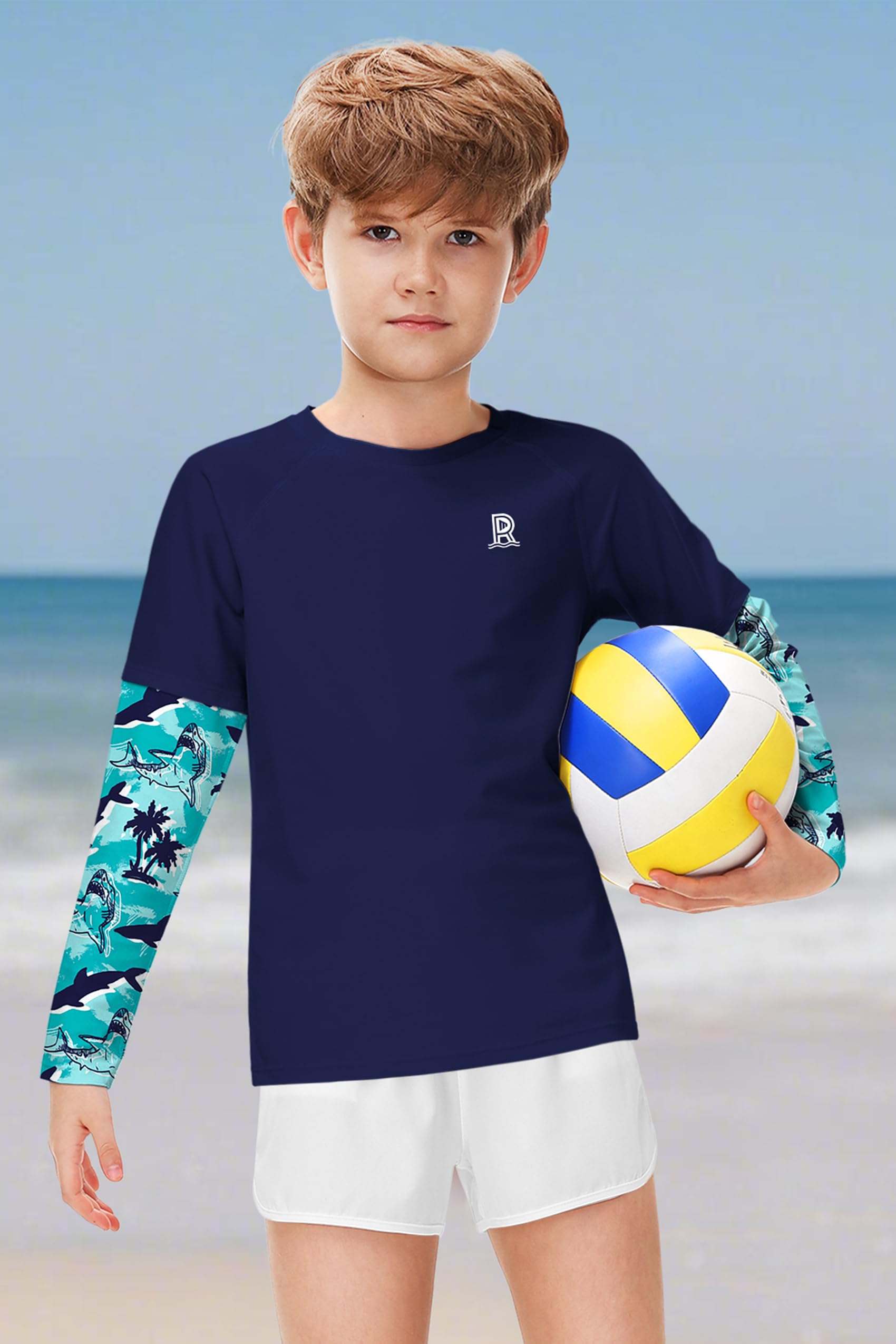 Remimi Unisex Kids Rash Guard SPF 50+ Long Sleeve Sun Shirt Athletic Fishing Shirts 3-12 Years - Image 3