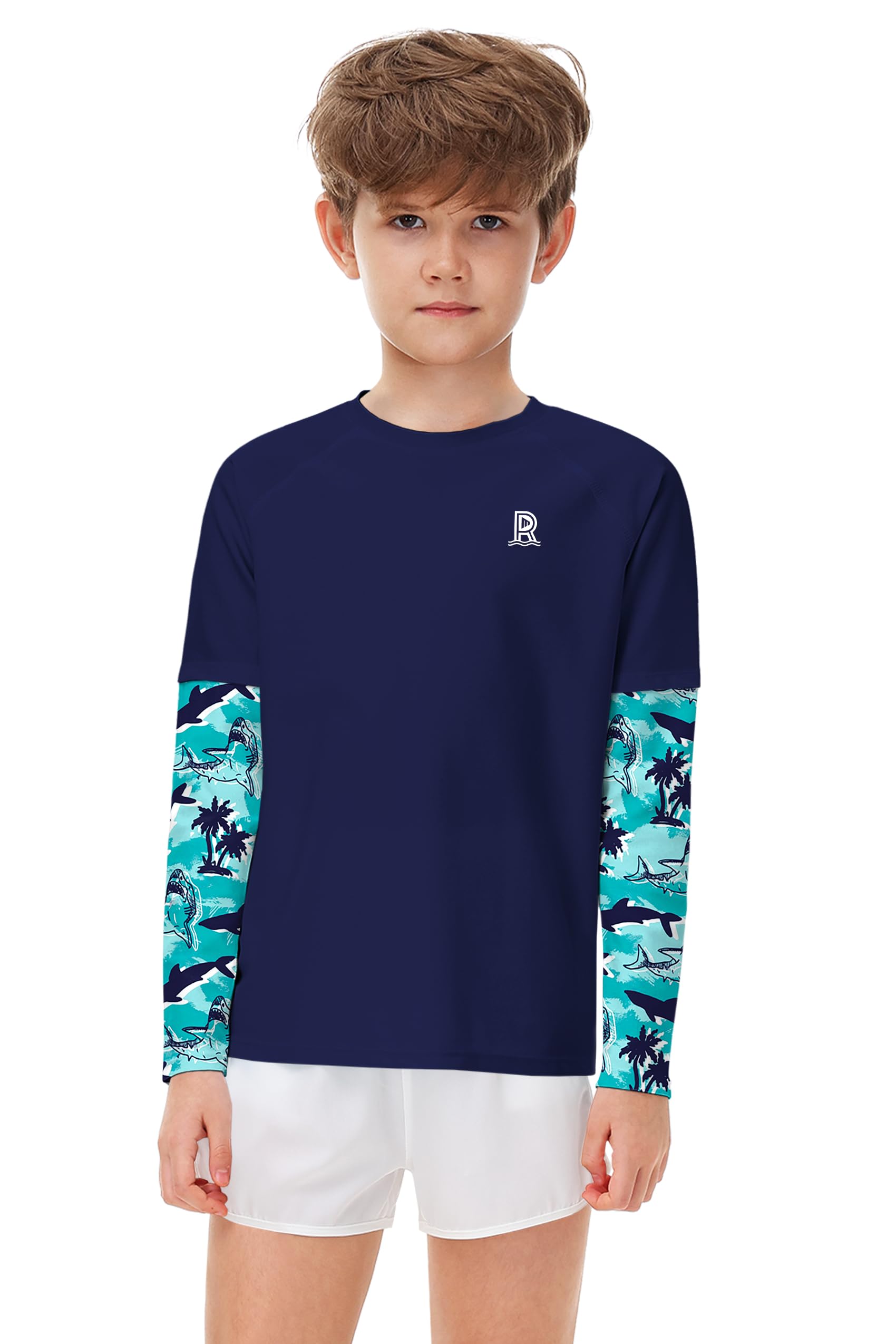 Remimi Unisex Kids Rash Guard SPF 50+ Long Sleeve Sun Shirt Athletic Fishing Shirts 3-12 Years - Image 6