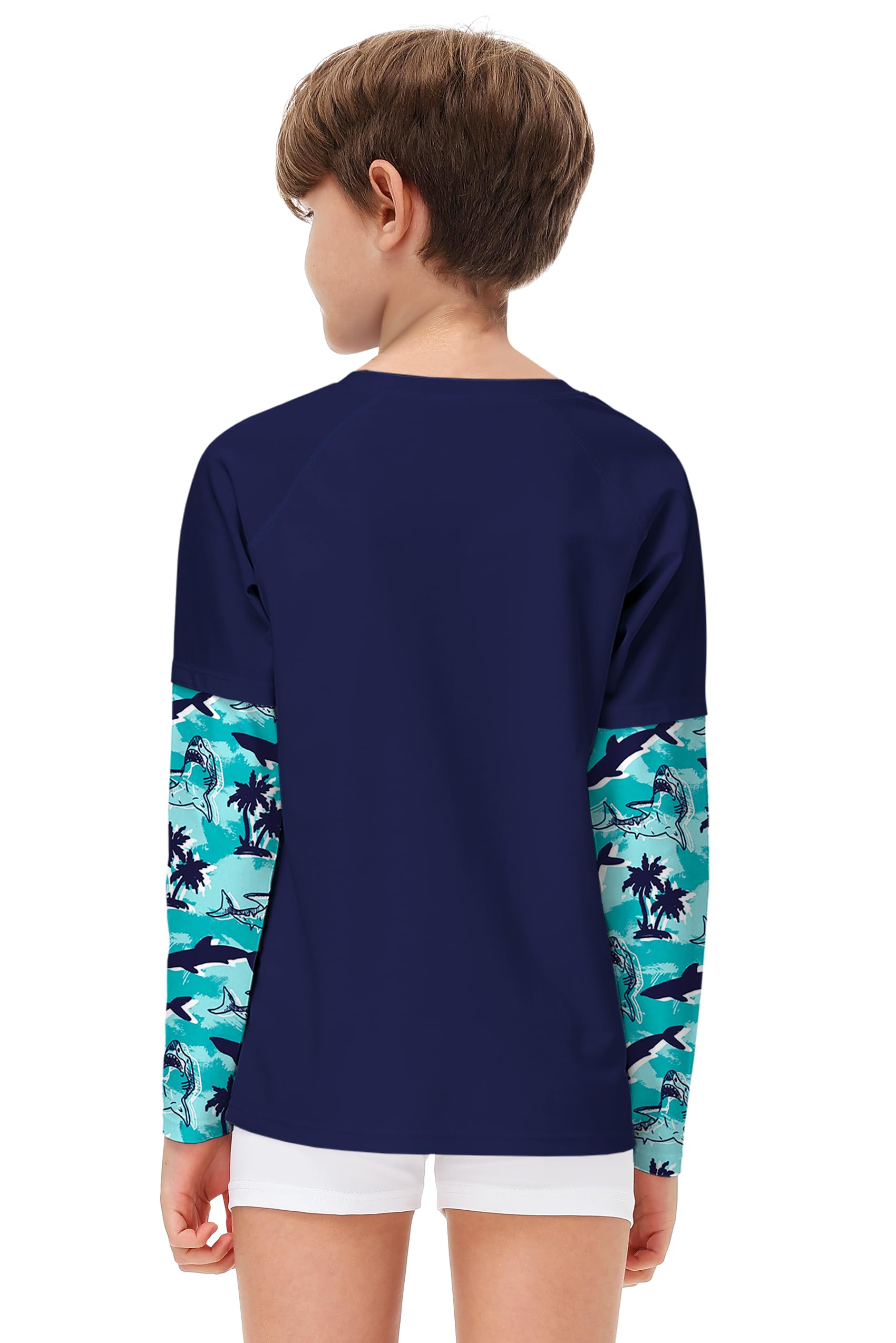 Remimi Unisex Kids Rash Guard SPF 50+ Long Sleeve Sun Shirt Athletic Fishing Shirts 3-12 Years - Image 7