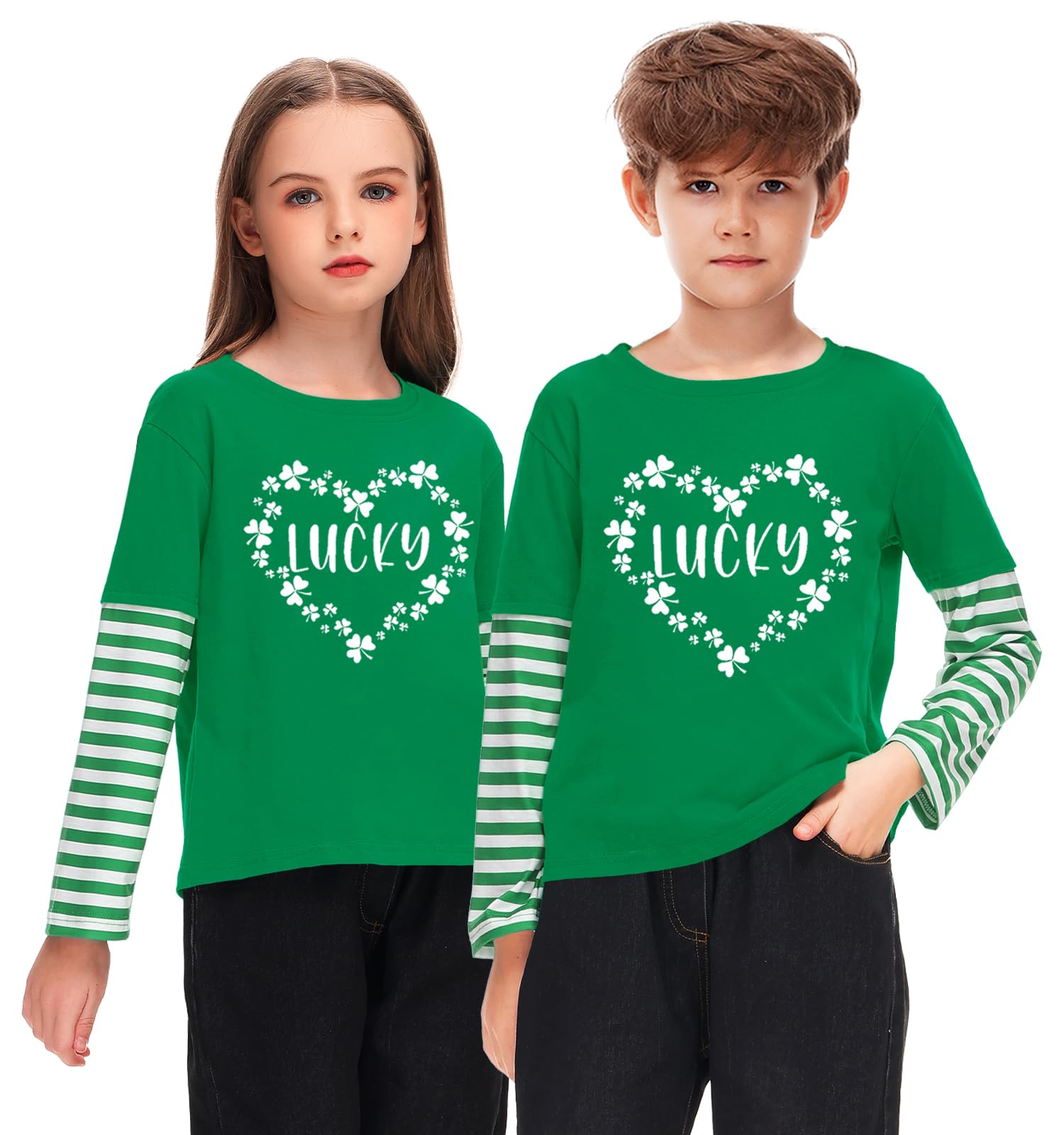 Remimi Unisex Kids St Patricks Day Long Sleeve Shirt Irish Stripe Shirts 2-12 Years - Image 5