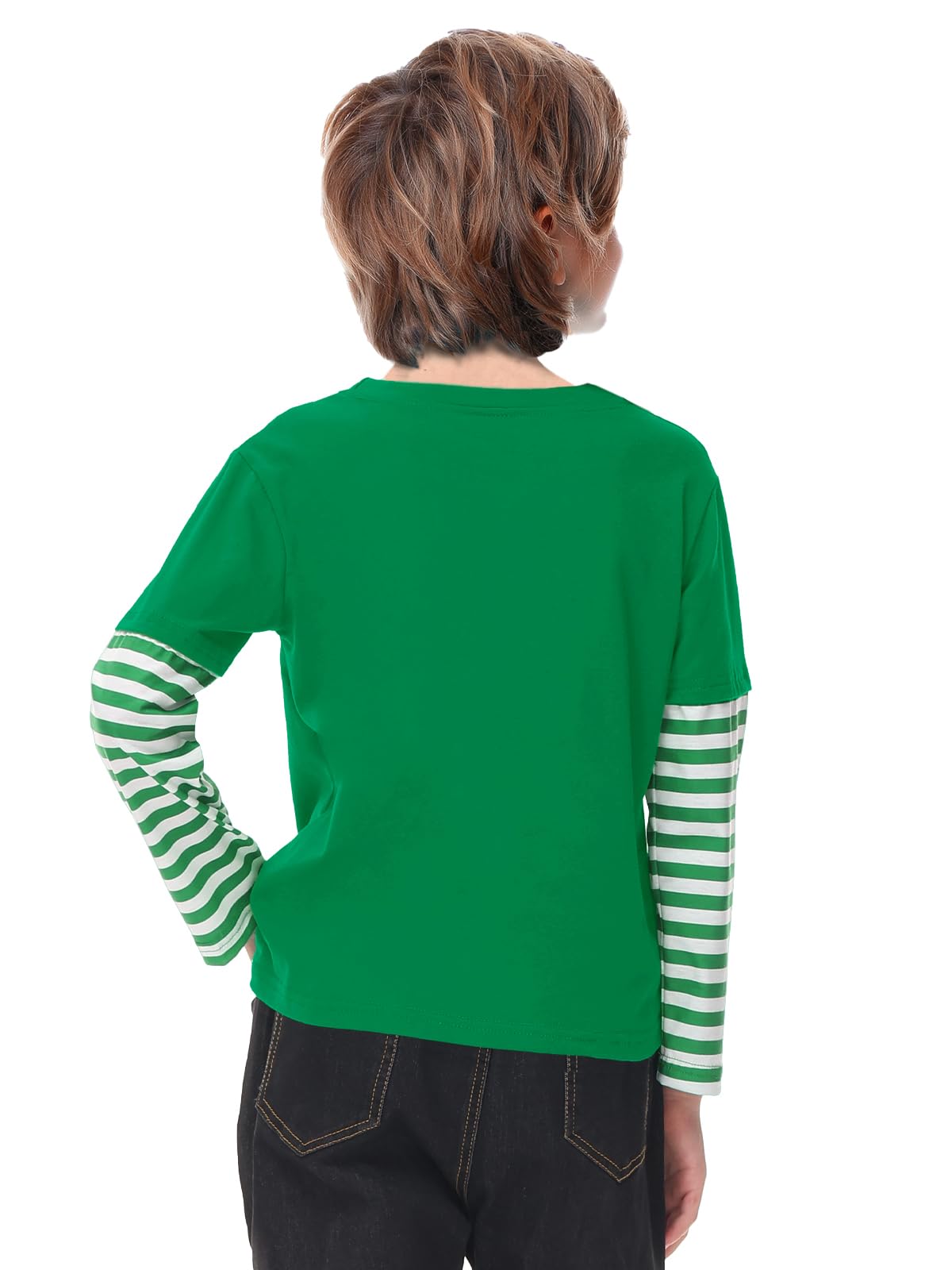 Remimi Unisex Kids St Patricks Day Long Sleeve Shirt Irish Stripe Shirts 2-12 Years - Image 7