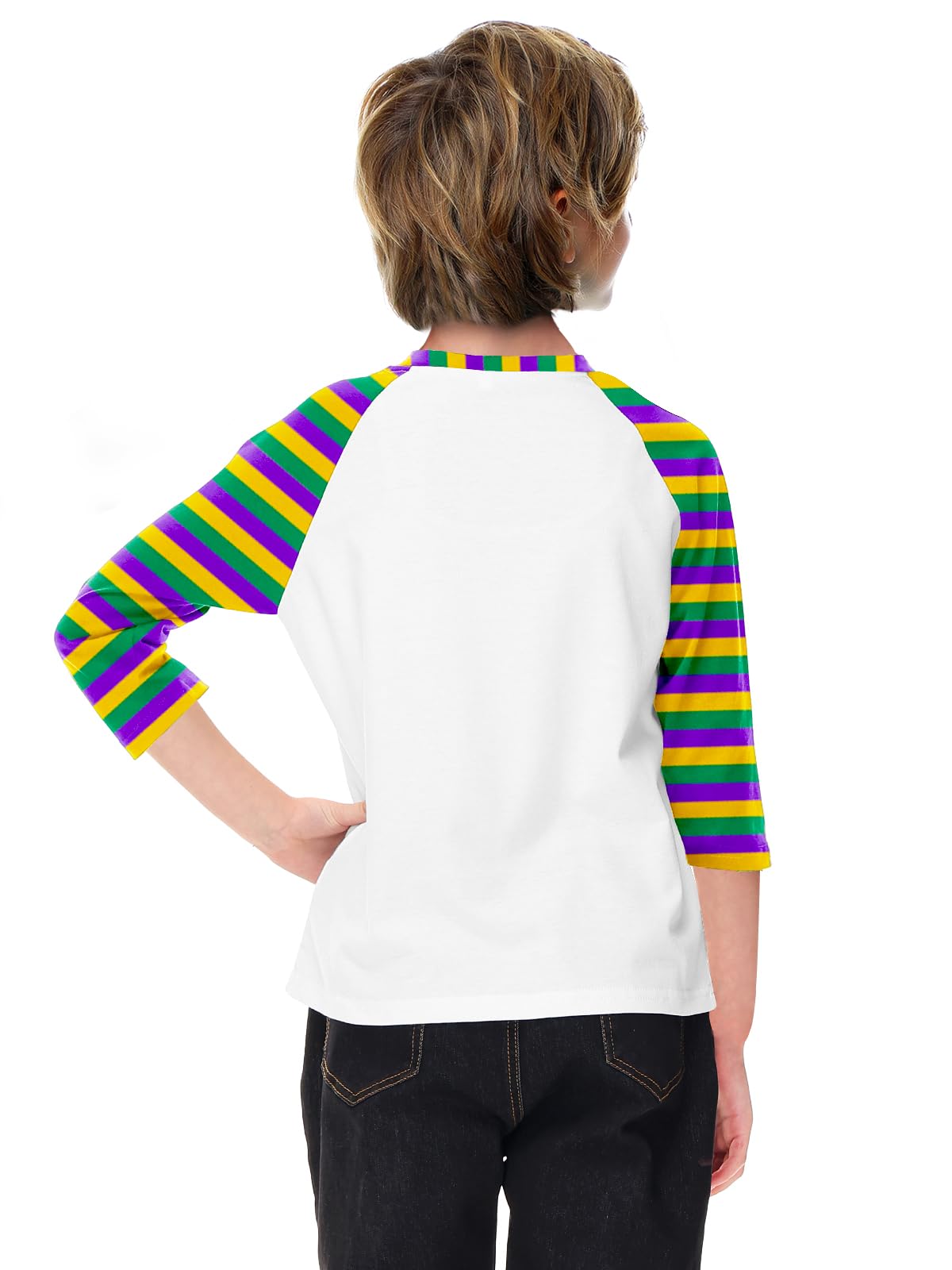 Remimi Unisex Kids St Patricks Day Shirt Irish Lucky Shamrock 3/4 Raglan Sleeve Tops 3-14 Years - Image 7