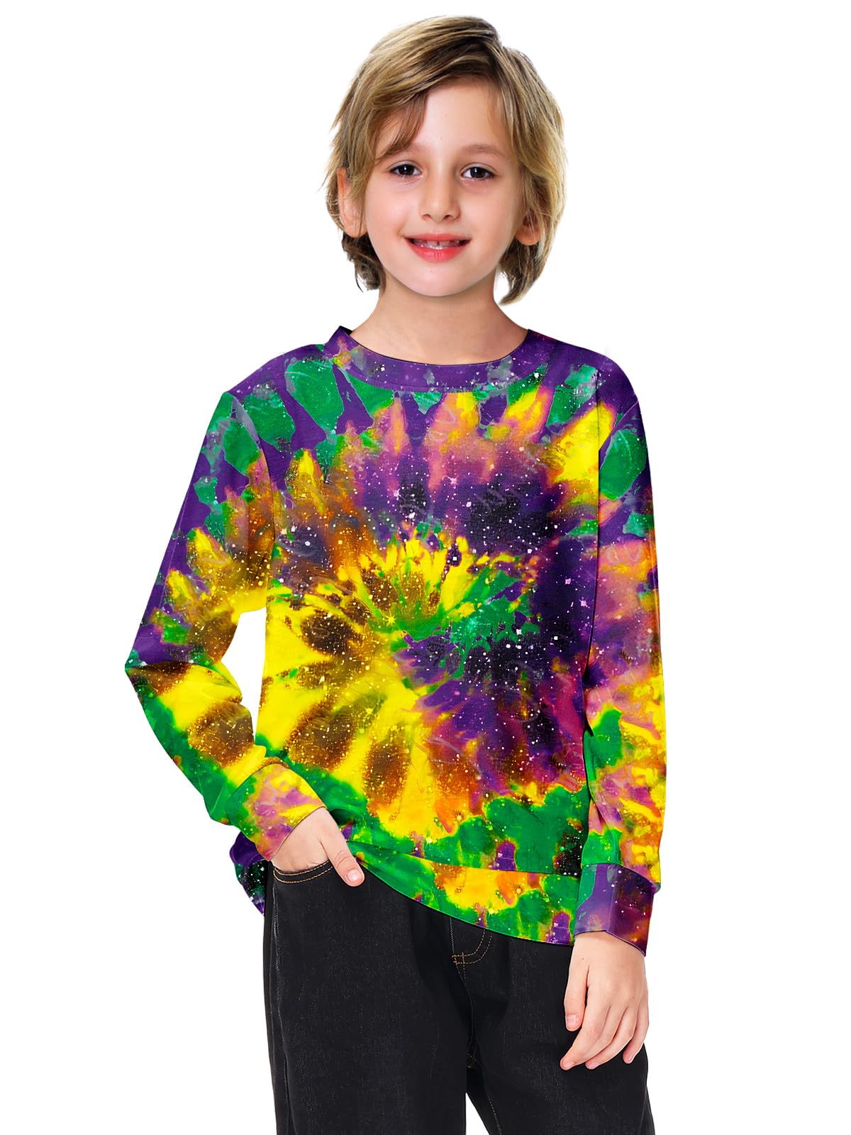 Remimi Unisex Kids Valentines Sweatshirts Mardi Gras Pullover Shirts 5-14 Years - Image 4