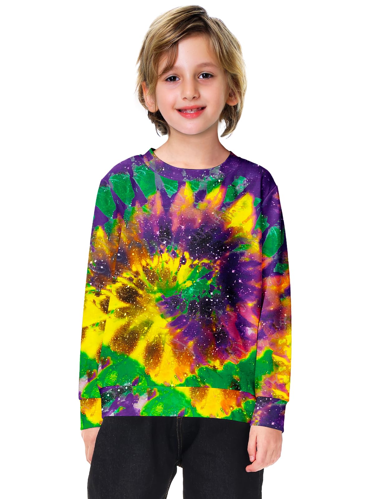 Remimi Unisex Kids Valentines Sweatshirts Mardi Gras Pullover Shirts 5-14 Years - Image 5